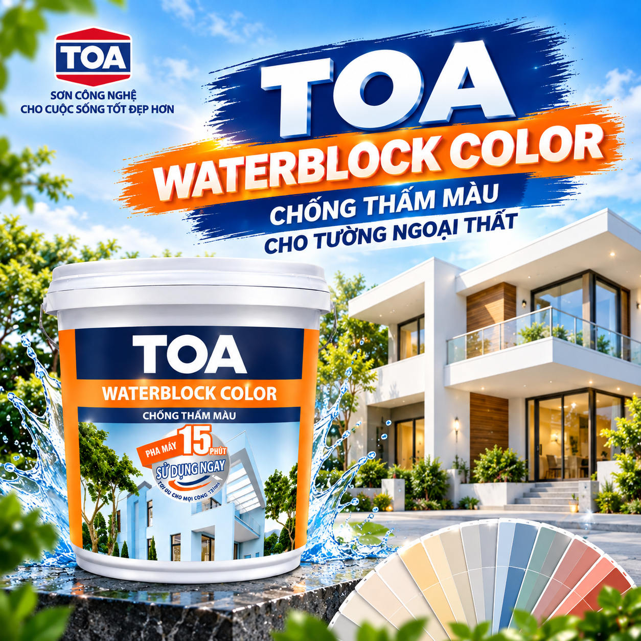 chống thấm màu toa