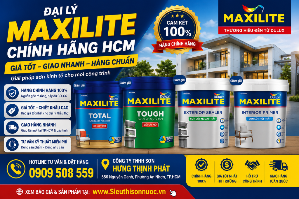 Đại Lý Sơn Maxilite Chính Hãng HCM – Giá Tốt, Giao Nhanh Toàn Thành Phố