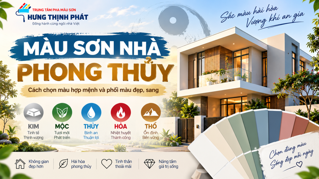 Màu Sơn Nhà Phong Thủy: Cách Chọn Màu Hợp Mệnh Và Phối Màu Đẹp, Sang