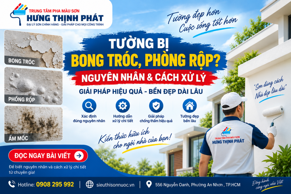 TƯỜNG BỊ BONG TRÓC, PHỒNG RỘP? 7 NGUYÊN NHÂN VÀ CÁCH XỬ LÝ ĐÚNG KỸ THUẬT